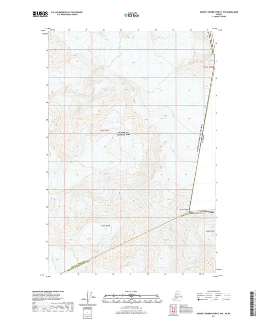 Mount Fairweather D-5 NW Alaska US Topo Map Image