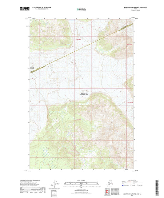 Mount Fairweather D-6 SE Alaska US Topo Map Image