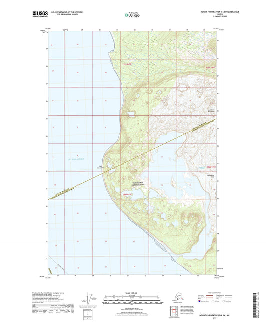 Mount Fairweather D-6 SW Alaska US Topo Map Image