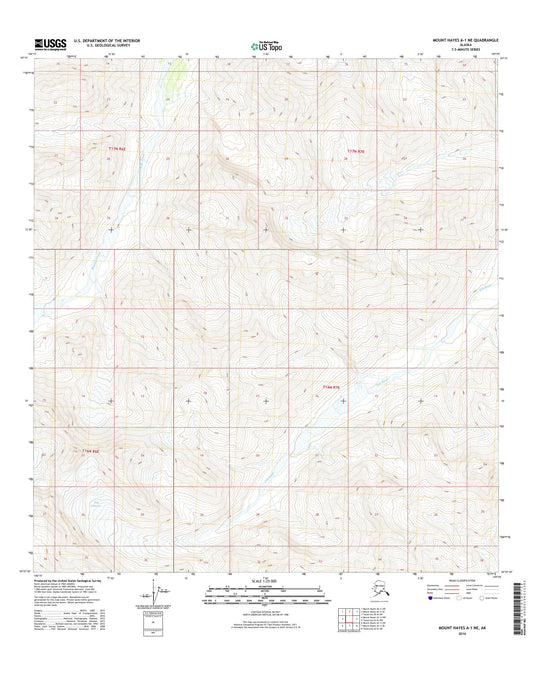 Mount Hayes A-1 NE Alaska US Topo Map Image