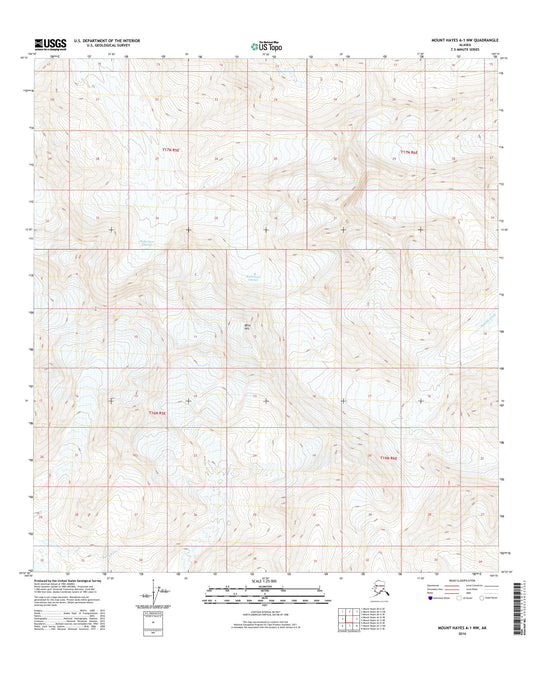 Mount Hayes A-1 NW Alaska US Topo Map Image