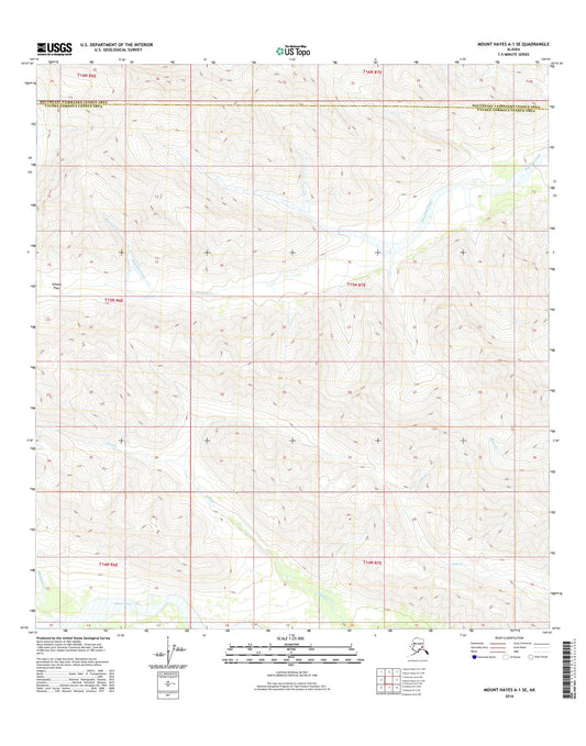 Mount Hayes A-1 SE Alaska US Topo Map Image