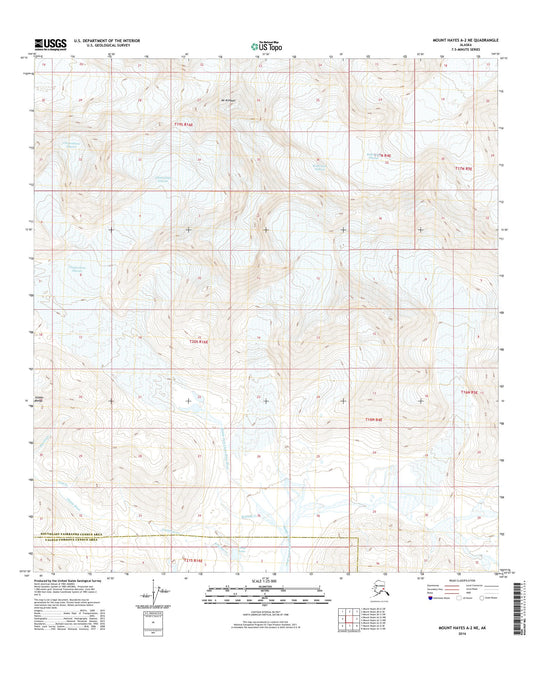 Mount Hayes A-2 NE Alaska US Topo Map Image