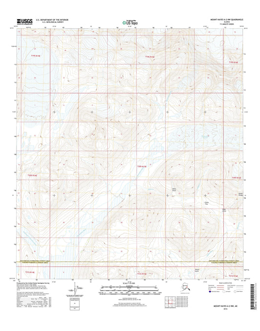 Mount Hayes A-2 NW Alaska US Topo Map Image