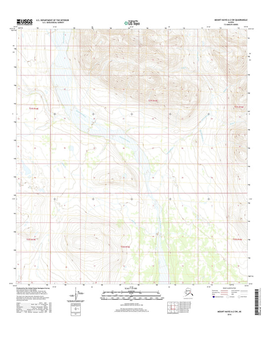 Mount Hayes A-2 SW Alaska US Topo Map Image