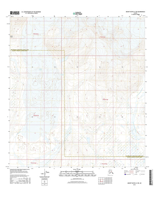 Mount Hayes A-3 NE Alaska US Topo Map Image