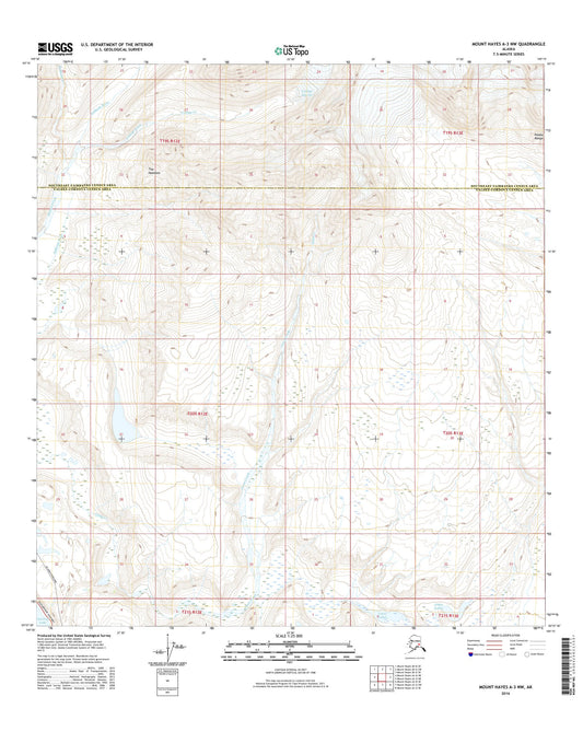 Mount Hayes A-3 NW Alaska US Topo Map Image