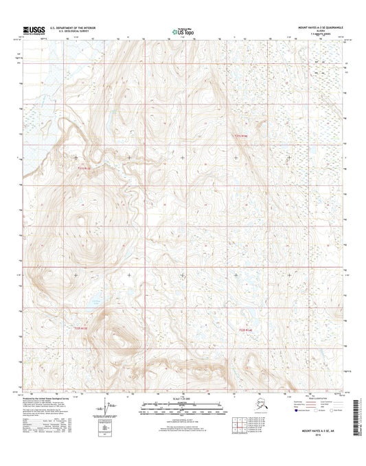 Mount Hayes A-3 SE Alaska US Topo Map Image