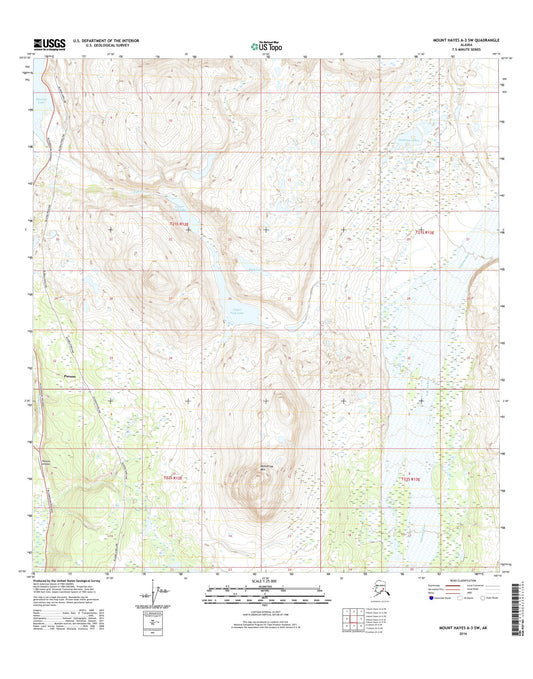 Mount Hayes A-3 SW Alaska US Topo Map Image