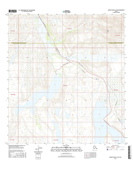 Mount Hayes A-4 NE Alaska US Topo Map Image