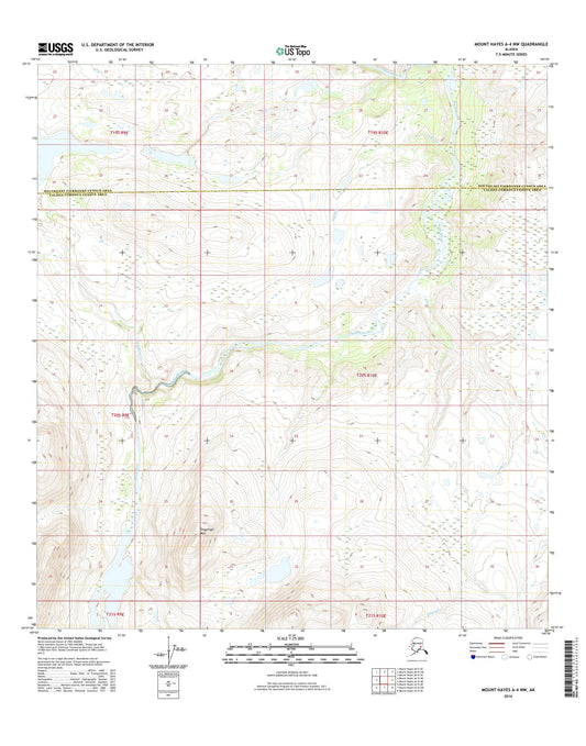 Mount Hayes A-4 NW Alaska US Topo Map Image
