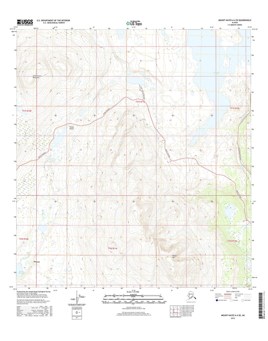 Mount Hayes A-4 SE Alaska US Topo Map Image