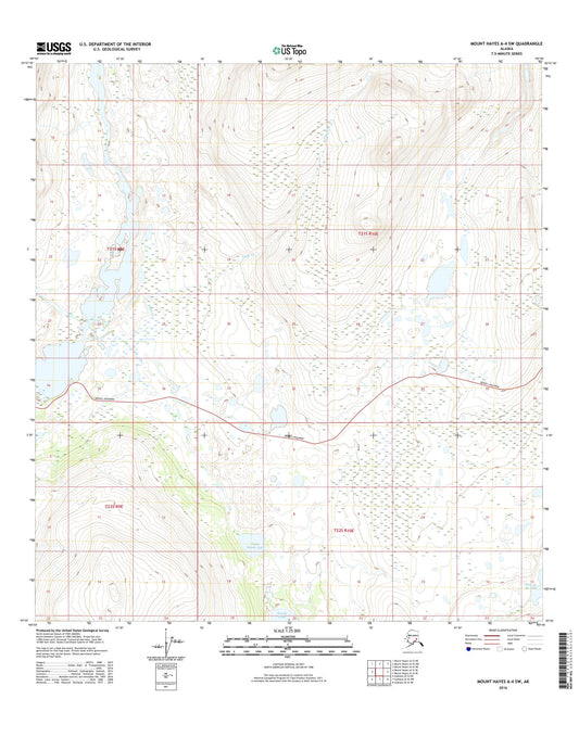Mount Hayes A-4 SW Alaska US Topo Map Image