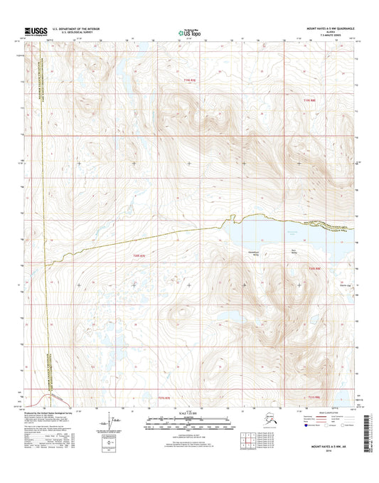 Mount Hayes A-5 NW Alaska US Topo Map Image