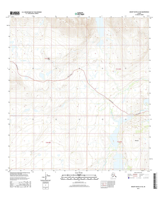 Mount Hayes A-5 SE Alaska US Topo Map Image