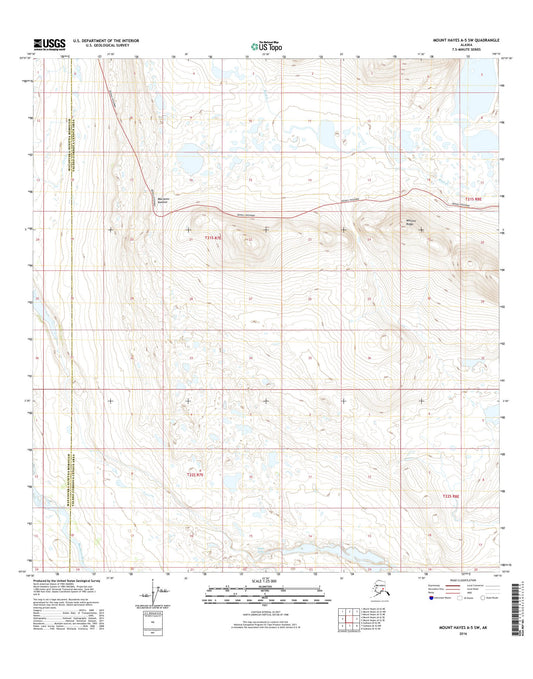 Mount Hayes A-5 SW Alaska US Topo Map Image