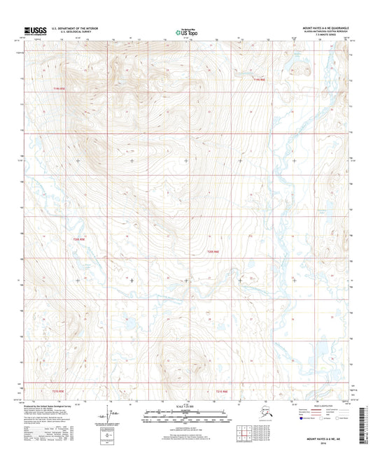 Mount Hayes A-6 NE Alaska US Topo Map Image