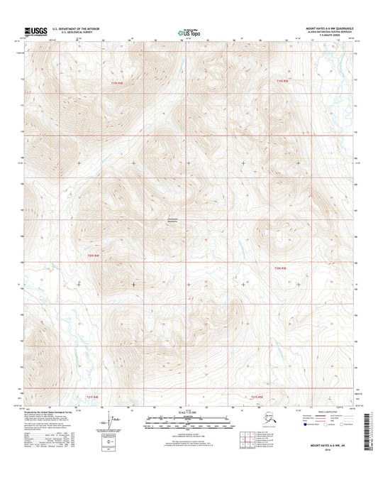 Mount Hayes A-6 NW Alaska US Topo Map Image