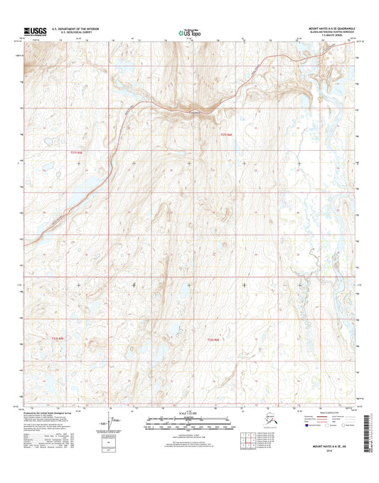 Mount Hayes A-6 SE Alaska US Topo Map Image