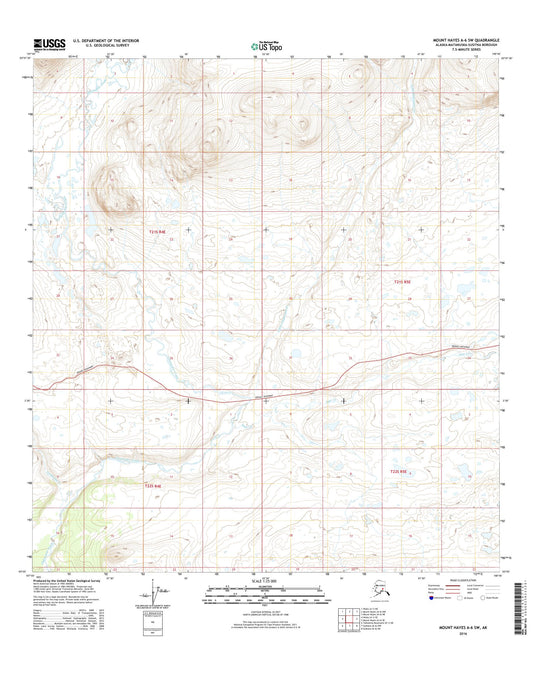 Mount Hayes A-6 SW Alaska US Topo Map Image