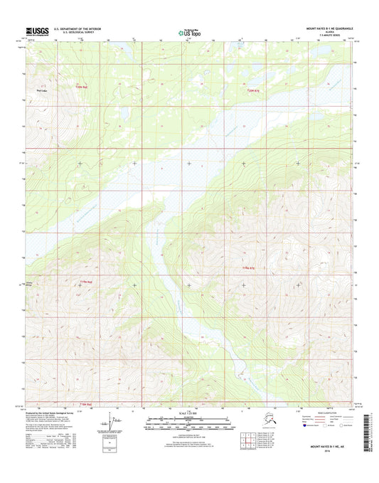 Mount Hayes B-1 NE Alaska US Topo Map Image