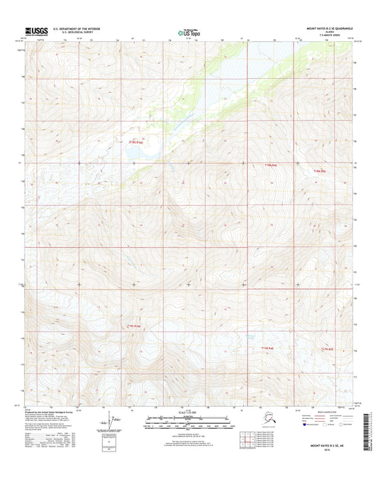 Mount Hayes B-2 SE Alaska US Topo Map Image