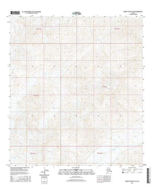 Mount Hayes B-3 NE Alaska US Topo Map Image