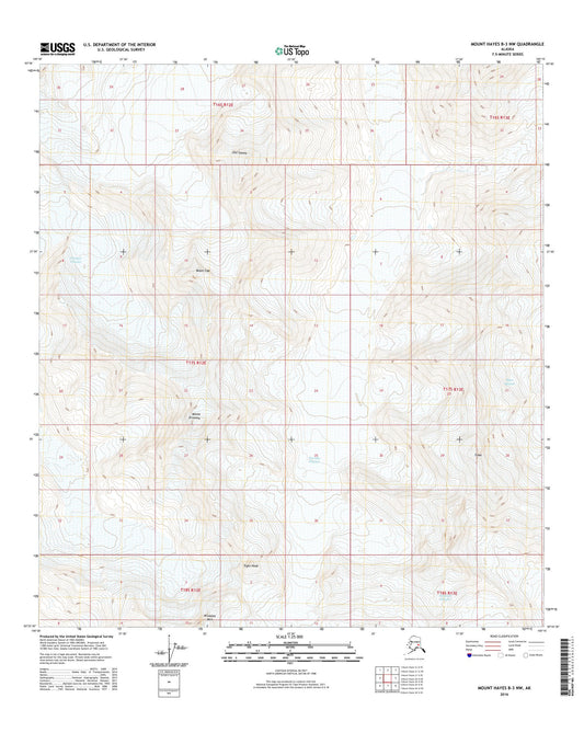 Mount Hayes B-3 NW Alaska US Topo Map Image