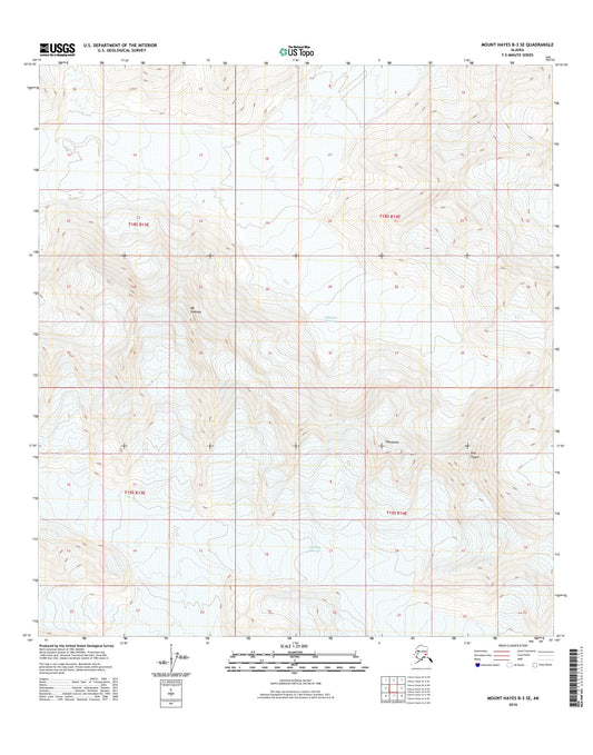 Mount Hayes B-3 SE Alaska US Topo Map Image
