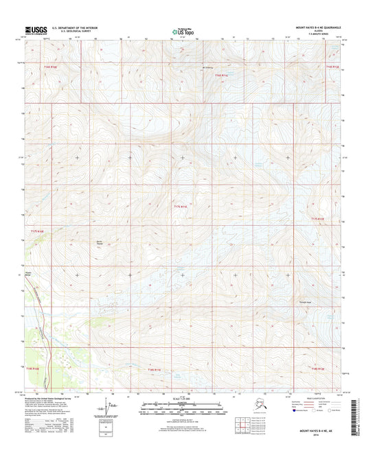 Mount Hayes B-4 NE Alaska US Topo Map Image