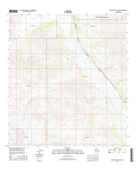 Mount Hayes B-4 NW Alaska US Topo Map Image
