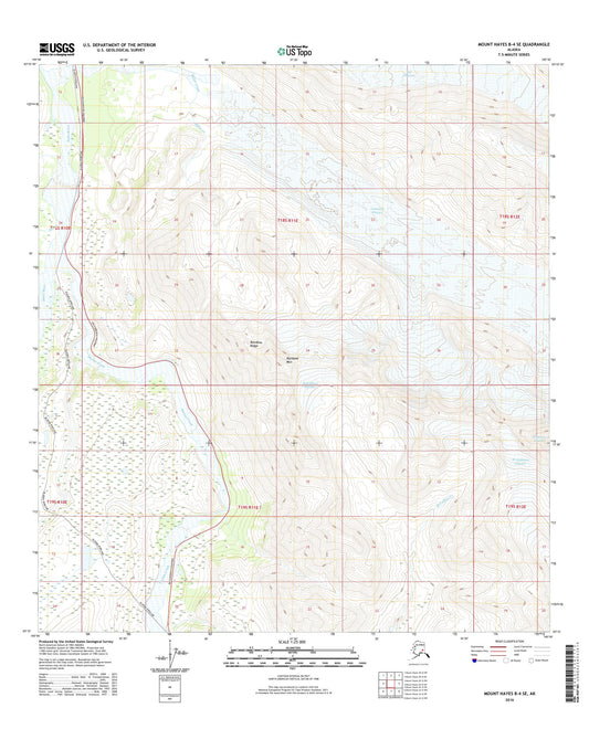 Mount Hayes B-4 SE Alaska US Topo Map Image