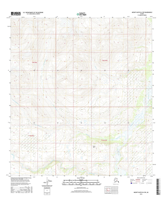 Mount Hayes B-4 SW Alaska US Topo Map Image