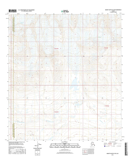 Mount Hayes B-5 SW Alaska US Topo Map Image