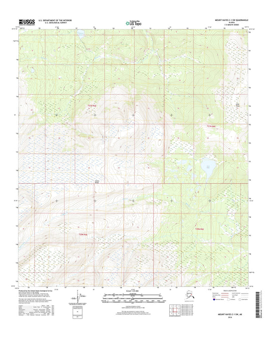 Mount Hayes C-1 SW Alaska US Topo Map Image