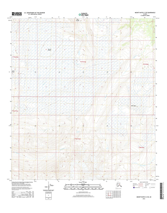 Mount Hayes C-2 SE Alaska US Topo Map Image