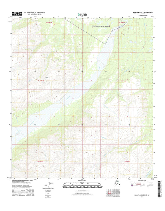 Mount Hayes C-3 NE Alaska US Topo Map Image