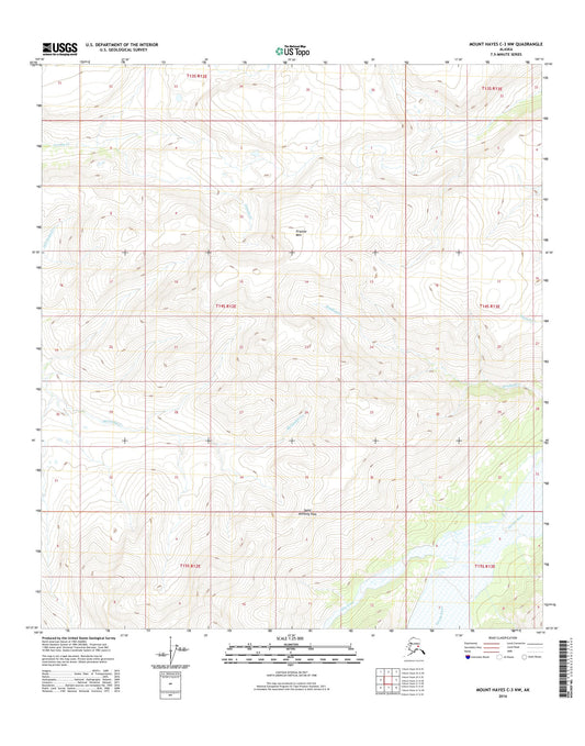 Mount Hayes C-3 NW Alaska US Topo Map Image