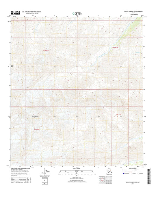 Mount Hayes C-3 SE Alaska US Topo Map Image