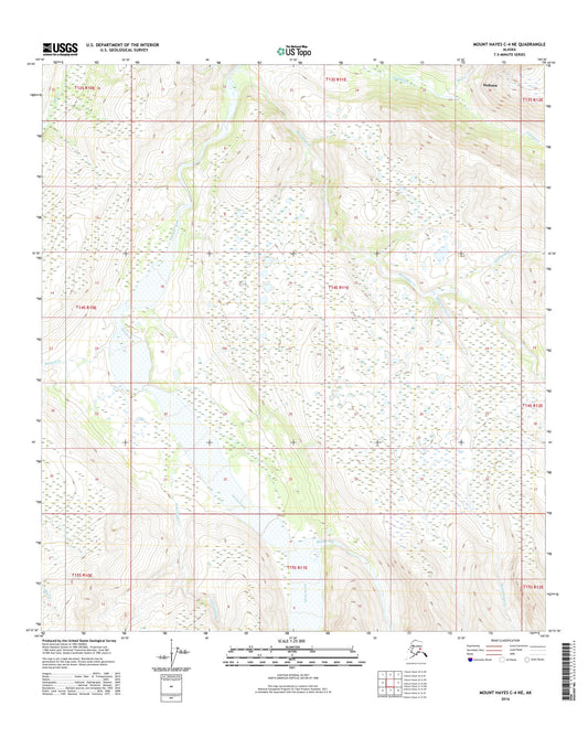 Mount Hayes C-4 NE Alaska US Topo Map Image