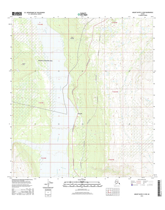 Mount Hayes C-4 NW Alaska US Topo Map Image