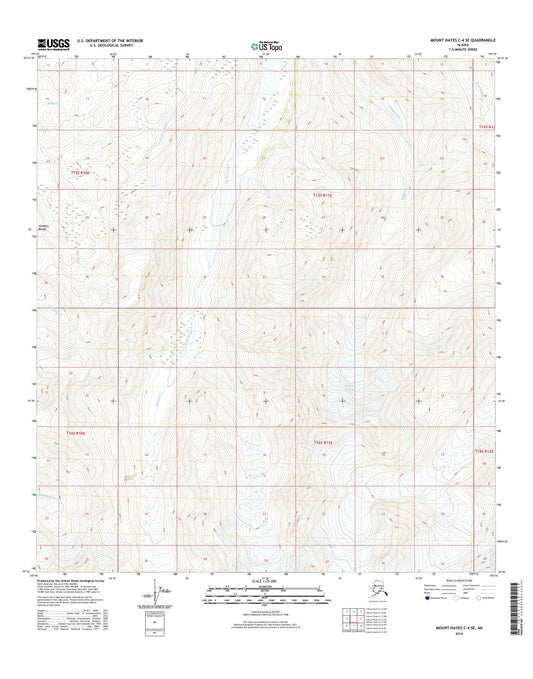 Mount Hayes C-4 SE Alaska US Topo Map Image