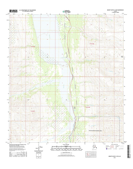Mount Hayes C-4 SW Alaska US Topo Map Image