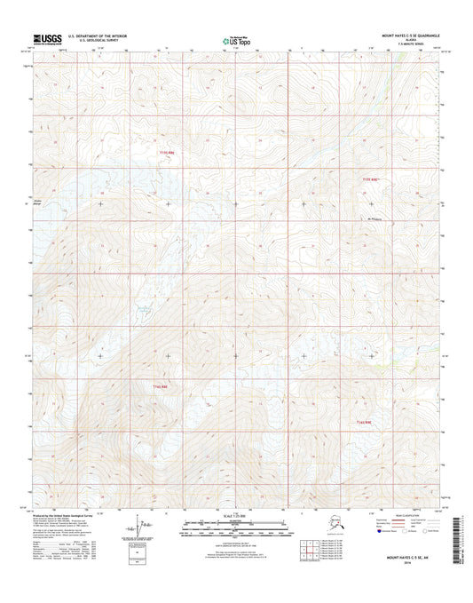 Mount Hayes C-5 SE Alaska US Topo Map Image