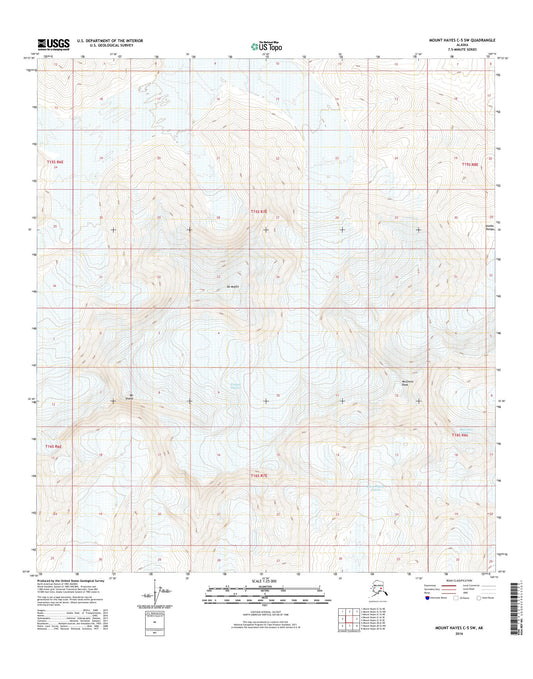 Mount Hayes C-5 SW Alaska US Topo Map Image