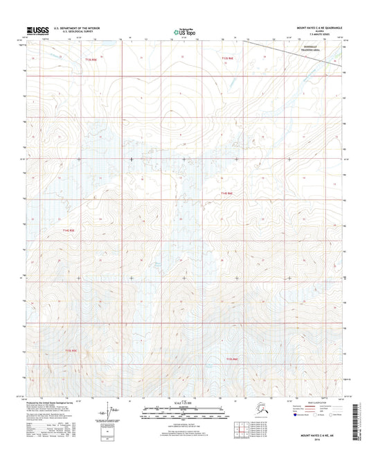 Mount Hayes C-6 NE Alaska US Topo Map Image