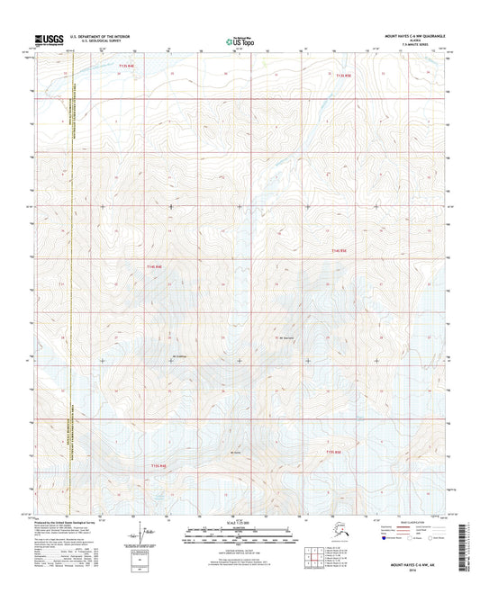 Mount Hayes C-6 NW Alaska US Topo Map Image