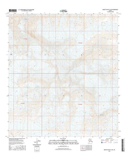 Mount Hayes C-6 SE Alaska US Topo Map Image