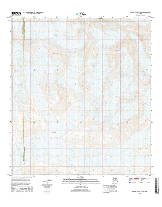 Mount Hayes C-6 SW Alaska US Topo Map Image