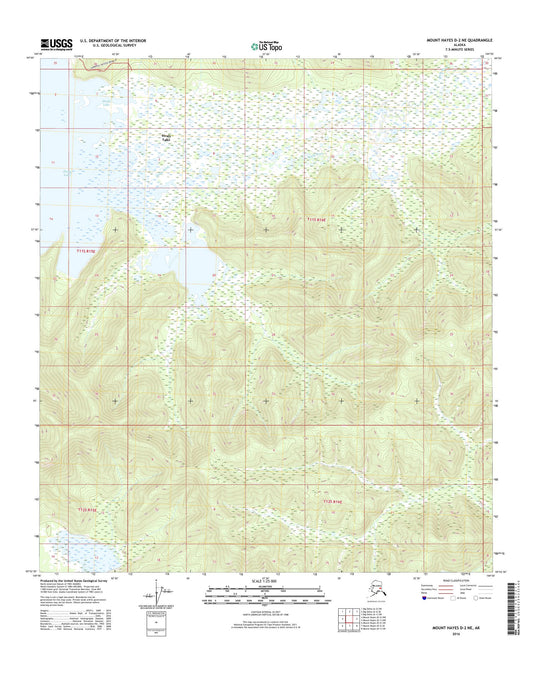 Mount Hayes D-2 NE Alaska US Topo Map Image